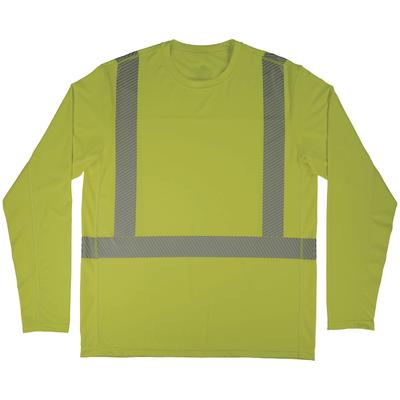 Ergodyne 12139 Chill-Its 6688 Type R Class 2 Cooling Hi-Vis Sun Shirt with UV Protection, X-Large, Lime