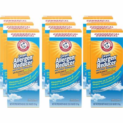 Arm & Hammer Commercial Carpet Allergen Reducer, Powder, 42.60 oz (2.66 lb), 9/Carton, White (CDC84113CT)