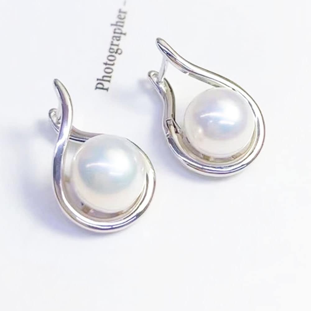 1 paio di montature per orecchini in argento sterling massiccio S925, montature per orecchini all'ingrosso per perle o pietre preziose, orecchini grez