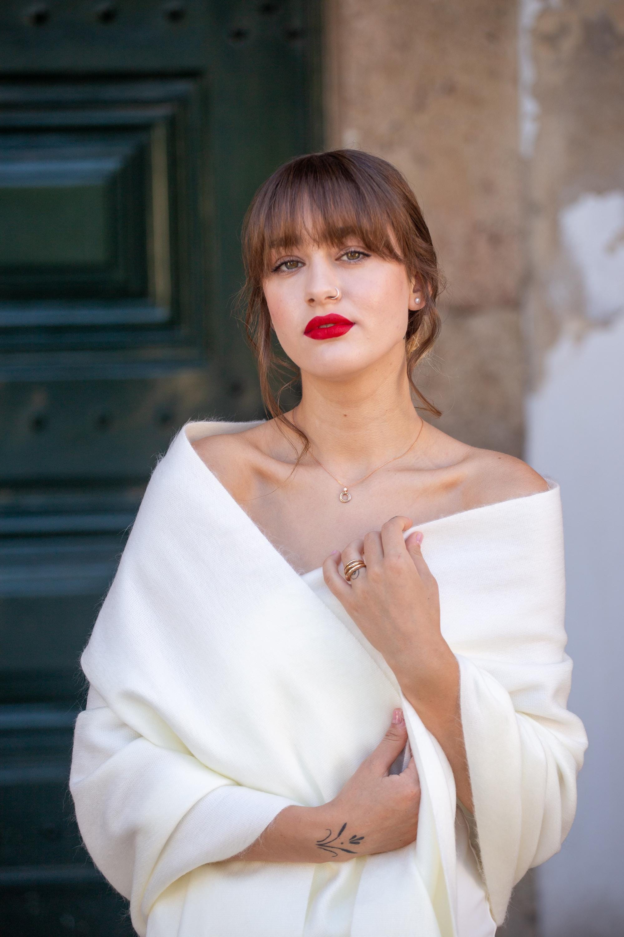 Scialle da sposa in alpaca / Scialle da damigella d'onore / Scialle da sposa invernale / Stola da sposa / Coprispalle da sposa / Scialle avorio / Scia
