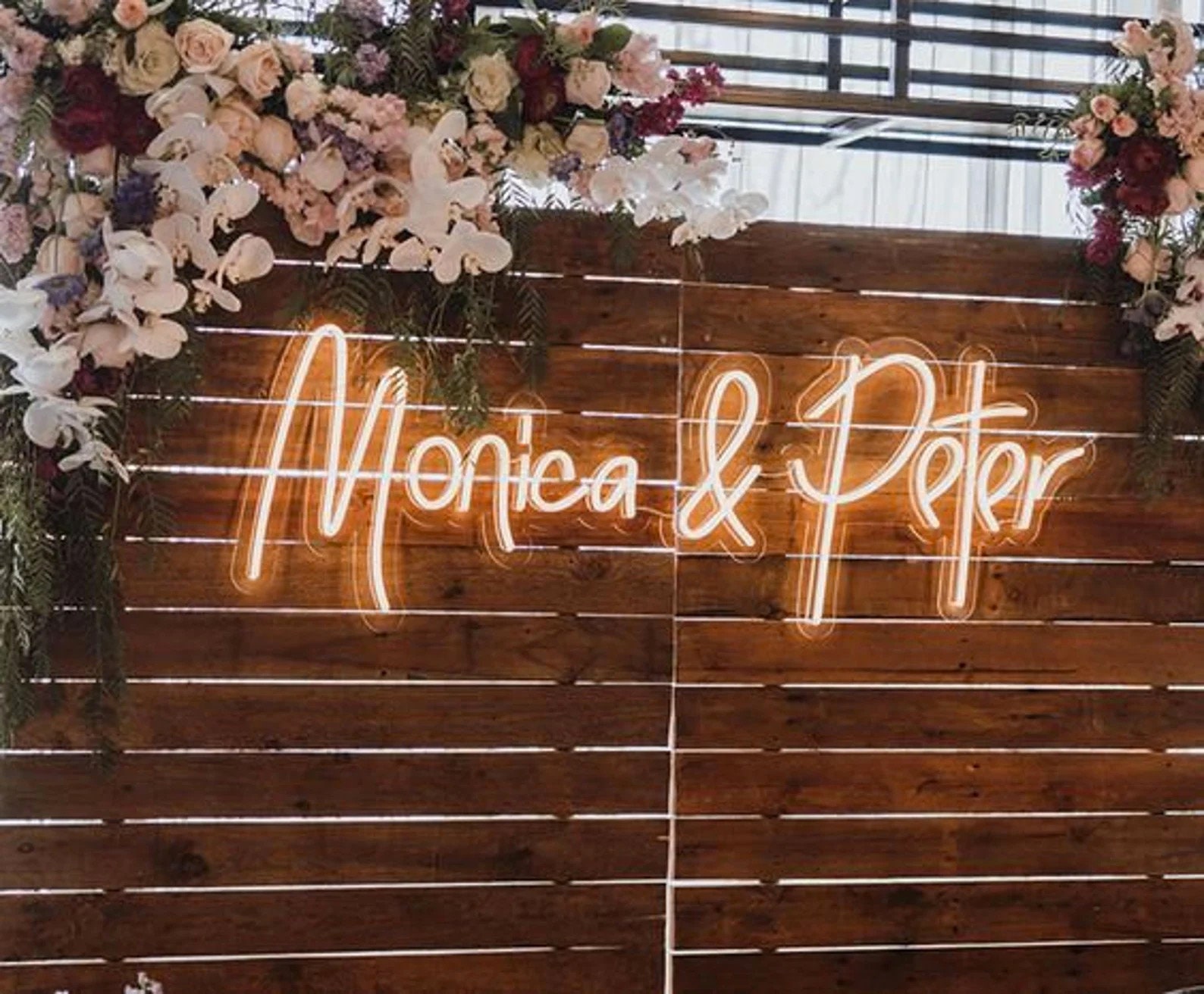 Insegna al neon personalizzata / Insegna al neon / Insegna al neon per matrimoni / Insegna al neon a LED / Insegna al neon con nome / Insegne al neon