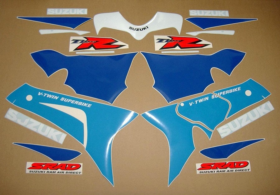 Kit completo di adesivi aftermarket per Suzuki TL1000R 1998 1999, set di grafiche di riproduzione, replica, restauro, adesivi di ricambio SRAD