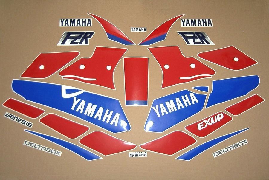 FZR 1000 Exup 1989 decalcomanie adesivi set kit sostituzione replica restauro grafica riproduzione 3gm riproduzione modello marchio emblema