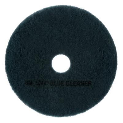 3M 5300 Blue Cleaner Floor Pads, 13" Diameter, Blue, Case Of 5