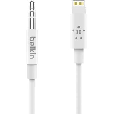 Belkin 3.5 Mm Audio Cable With Lightning Connector - 2.95 Ft Lightning/mini-Phone Audio Cable For Audio Device - First End: 1 X Lightning - Male - Second End: 1 X Mini-Phone Audio