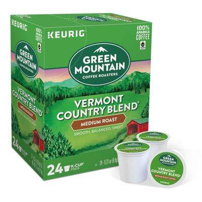 Green Mountain Coffee Single-Serve Coffee K-Cup Pods, Vermont Country Blend Carton Of 24