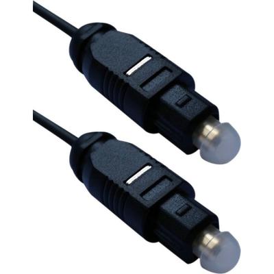 Qvs Toslink Digital/spdif Optical Ultrathin Audio Cable, 3'