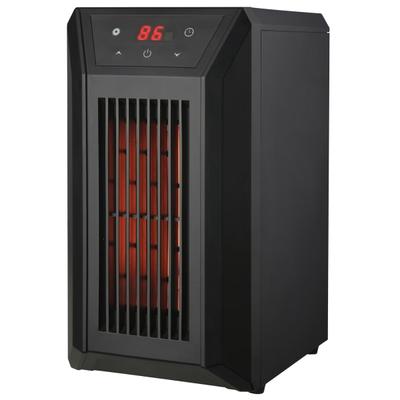 Comfort Glow Qde1250 1,500-Watt-Max Tabletop Infrared Quartz Heater With Thermostat And Remote, 13-5/16"h X 7-1/8"w X 10-1/4"d, Black