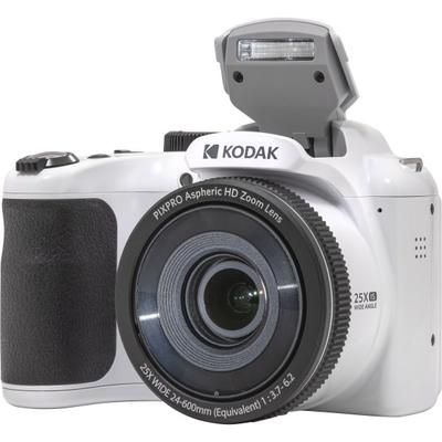 Kodak Pixpro Az255 16.4 Megapixel Compact Camera - White - 1/2.3" Bsi Cmos Sensor - Autofocus - 3"lcd - 25X Optical Zoom - 4X Digital Zoom - Optical (Is) - 4608 X 3456 Image - 1920 X 1080 Video