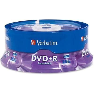 Verbatim Azo Dvd R 4.7Gb 16X With Branded Surface - 25Pk Spindle - 2 Hour Maximum Recording Time