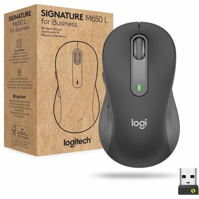 Logitech Signature M650 L For Business (Graphite) - Brown Box - Wireless - Bluetooth/radio Frequency - Graphite - Usb - 4000 Dpi - Scroll Wheel - 5 Button(S)