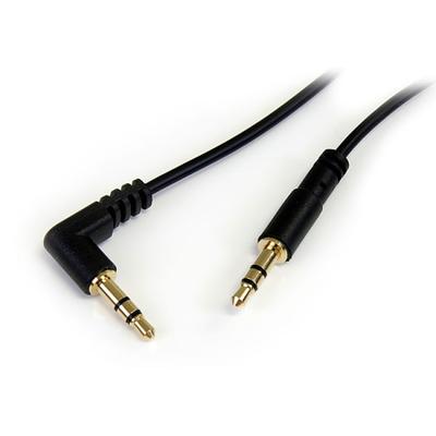 Startech.com 6 Ft Slim 3.5Mm To Right Angle Stereo Audio Cable - M/m - Easily Connect An Ipod Or Other Mp3 Player To A Car Stereo