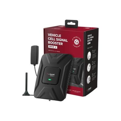 Weboost Drive X Vehicular Multi-User Cellular Signal Booster Kit, 6.25"h X 4"w X 8"d, Black, 475021