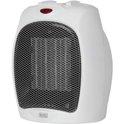 Black+Decker Bhdc500W46 1,500-Watt Desktop Ceramic Heater (White) - Ceramic - Electric - Electric - 4 X Heat Settings - 1500 W - Desktop - White