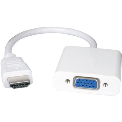 Qvs Hdmi To Vga Video Converter - Hdmi/vga Video Cable For Video Device, Projector, Monitor, Notebook, Tablet, Blu-Ray Player - First End: 1 X Hdmi Digital Audio/video - Male - Second End: 1 X 15-Pin Hd-15 - Female