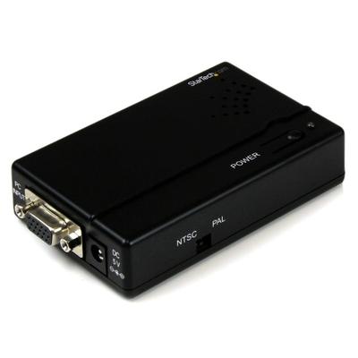 Startech.com High Resolution Vga To Composite (Rca) Or S-Video Converter - Pc To Tv Video Adapter - 1600X1200 Rgb To Tv (Vga2Vid) - Video Converter - Vga