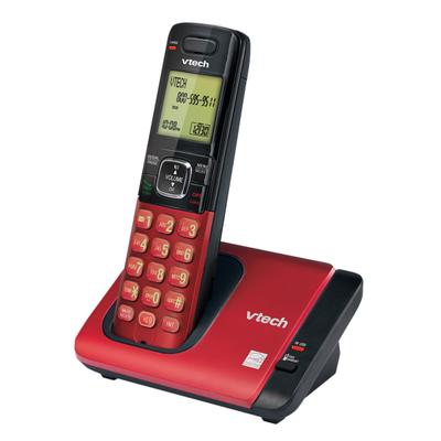 Vtech Dect 6.0 Cordless Single Handset Phone With Caller Id/call Waiting, Red