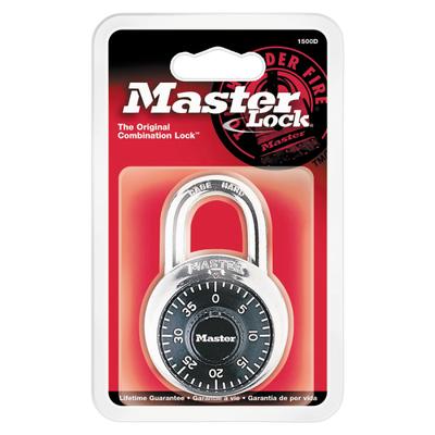 Master Lock Combination Padlock, Black, Pack Of 2