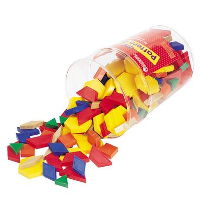 Learning Resources Pattern Blocks, 5 3/4"h X 5 3/4"w X 8 5/16"d, Assorted Colors, Grades K-8, Pack Of 250