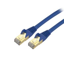 StarTech.com 3 ft CAT6a Ethernet Cable - 10 Gigabit Category 6a Shielded Snagless RJ45 100W PoE Patch Cord - 10GbE Blue UL/TIA Certified