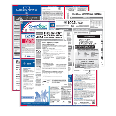 Complyright Federal, State And Local Labor Law 1-Year Poster Service, English, Indiana