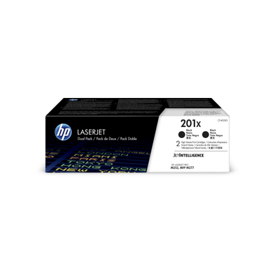 Hp 201X High-Yield Black Toner Cartridges, Pack Of 2, Cf400Xd