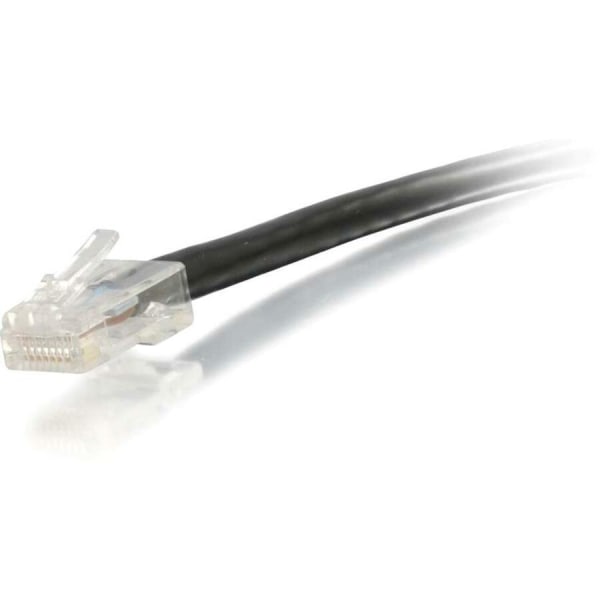 C2G 15 ft Cat6 Non-Booted Unshielded (UTP) Ethernet Cable - Cat6 Network Patch Cable - PoE - Black - 15 ft Category 6 Network Cable for Network Device, Computer - First End: 1 x RJ-45 Network - Male