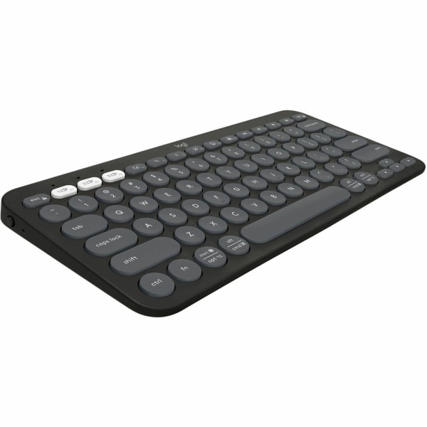 Logitech Pebble Keys 2 K380S Multi-Device Bluetooth Wireless Keyboard - Wireless Connectivity - Bluetooth - Chromebook - Pc, Mac - Tonal Graphite