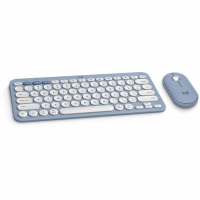 Logitech Pebble 2 Combo For Mac Wireless Keyboard And Mouse, Tonal Blue