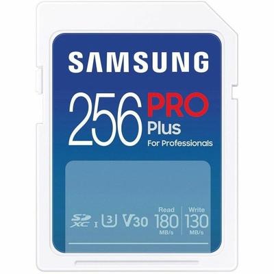 Samsung Pro Plus 256 Gb Class 10/uhs-I (U3) V30 Sdxc - 1 Pack - 180 Mb/s Read - 130 Mb/s Write - 10 Year Warranty