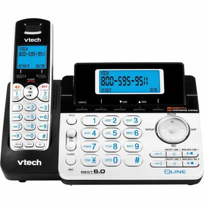 Vtech Ds6151 2-Line Dect 6.0 Cordless Speakerphone With Digital Answering System And Caller Id