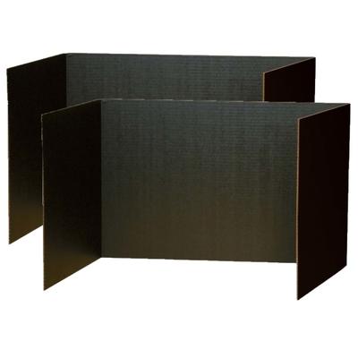 Pacon Privacy Boards, 16"h X 48"w X 12"d, Black, 4 Boards Per Pack, Set Of 2 Packs