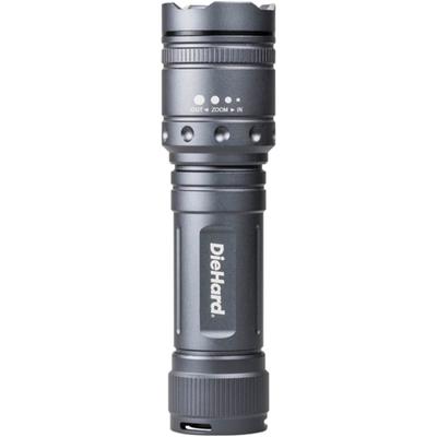Diehard 1,700-Lumen 1-Led Battery-Powered Twist Focus Flashlight, 1-13/16" X 1-13/16", Black