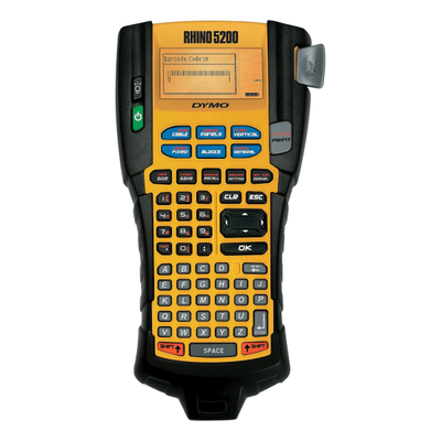 Dymo Rhinopro 5200 Label Maker - Thermal Transfer - 8 Font Size - Label, Tape - 0.24" 0.35" 0.47" 0.75" - Lcd Screen - Yellow, Black - Handheld