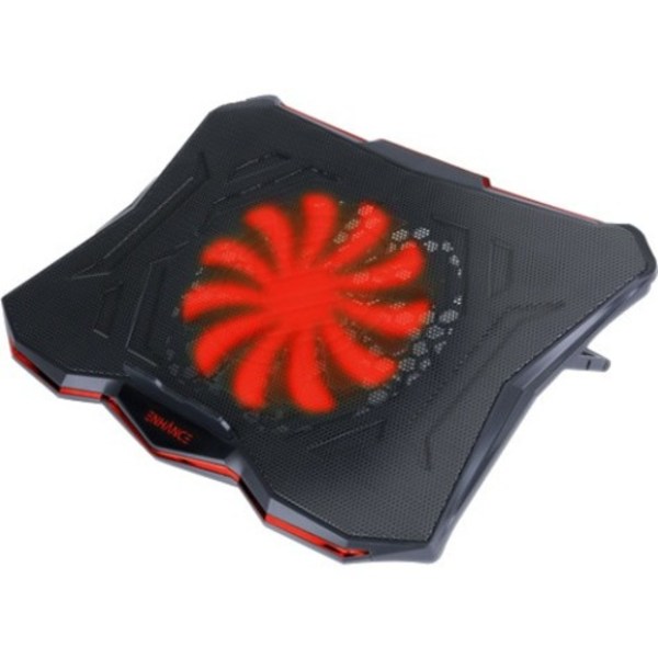 Enhance Cryogen 5 Laptop Cooling Pad (Red) - Up To 17" Screen Size Notebook Support - 1 Fan(S) - 800 Rpm - 471.3 Gal/min - Metal Mesh