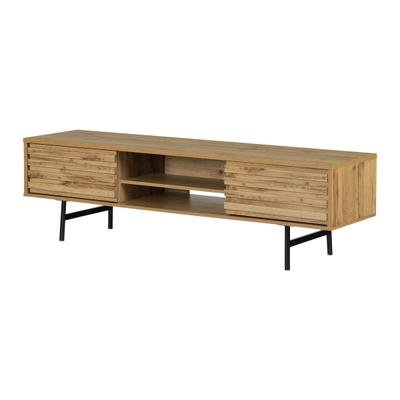 South Shore Mezzy Tv Stand With Drawers, 20"h X 69-1/4"w X 18-1/4"d, Nordik Oak