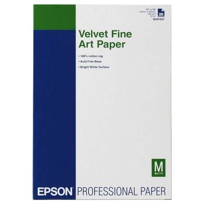 Epson Velvet Fine Art Paper, 13" X 19", White
