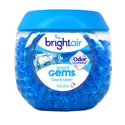 BRIGHT Air Scent Gems Plus Odor Eliminator Beads Air Freshener, Cool & Clean, 10 Oz