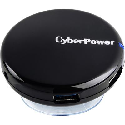 Cyberpower Cph430Pb Usb 3.0 Superspeed Hub With 4 Ports And 3.6A Ac Charger - Black - Usb - Rack Mount - 4 Usb Port(S) - 4 Usb 3.0 Port(S)