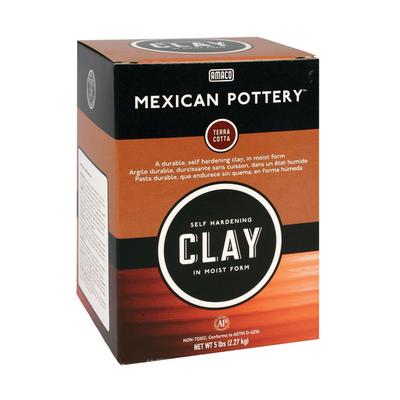 AMACO Mexican Pottery Self-Hardening Clay, 5 Lb, Terra Cotta