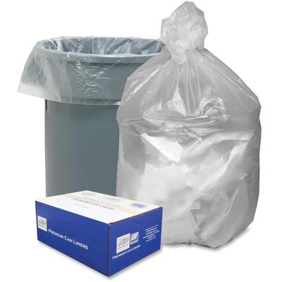 Webster Translucent Waste Can Liners - 33 Gal - 33" X 39" X 0.35 Mil (9 Micron) Thickness - High Density - Natural, Translucent - Resin