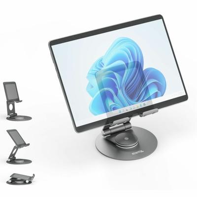 Plugable Swivel Tablet Stand Holder, 360° Rotating Base Tablet Holder For Phones And Tablets Up To 12.9"