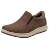 Slipper RIEKER, Herren, Gr. 44, braun (braun, taupe), Lederimitat, Basic, Schuhe, Slip-on-Sneaker, Halbschuh, Loafer, Freizeitschuh mit Gummizug