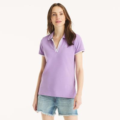 Nautica Women's Deck Polo Lilac, S