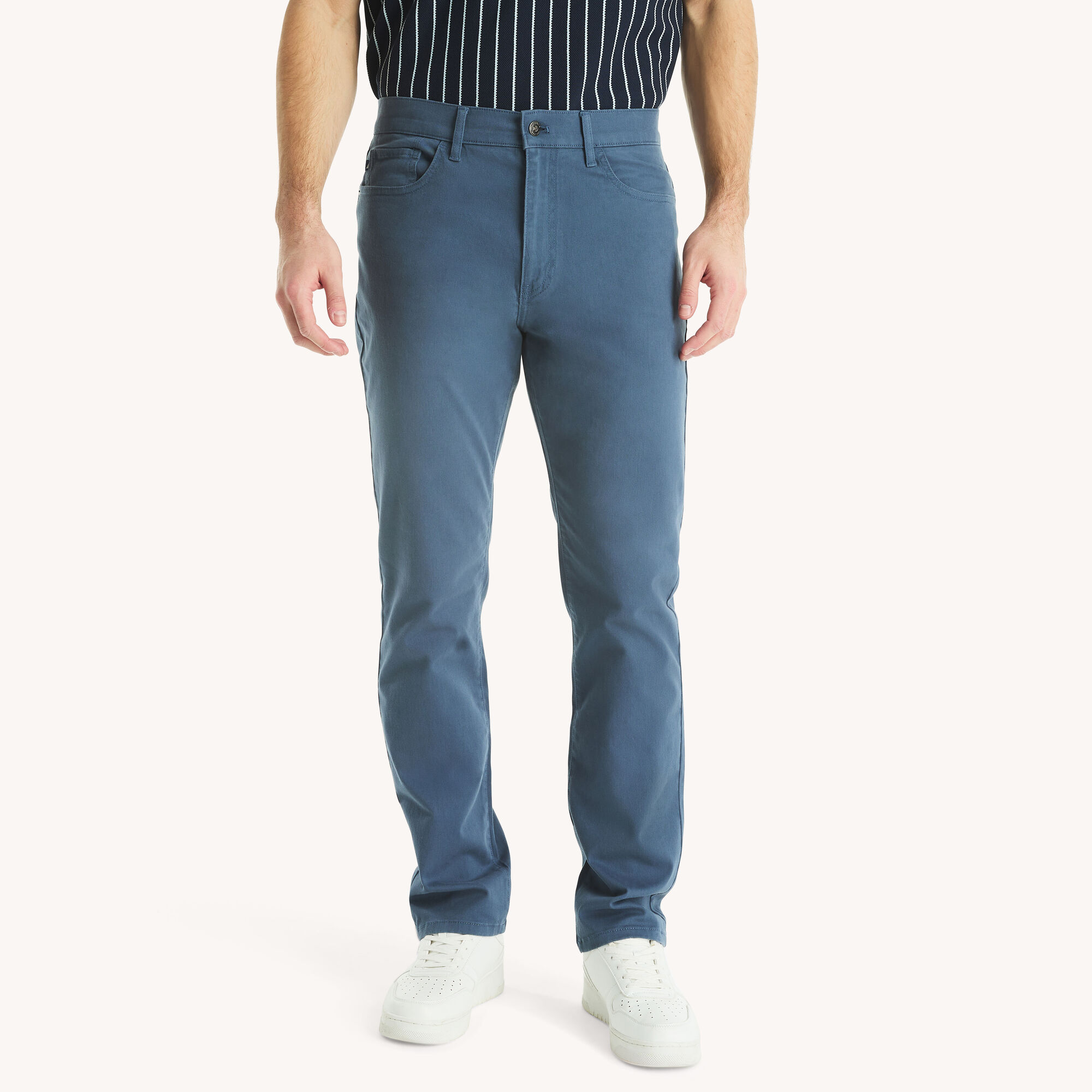 Nautica Men's Straight Fit Stretch Pant 471 (Starry Blue), 34x30