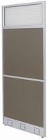 1-1/4" Thick Single Raceway Office Panels - 24"W x 67"H Glass Window Office Panel - See O
