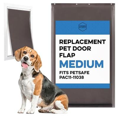 Medium Replacement Dog Door Flap Compatible with PetSafe Freedom Doggie Doors PAC11-11038 - Measures 8 1/4" x 12 1/4" - Black