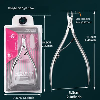 TEMU Um Supplies Cuticle Trimmer | Hangnail Remover | Extremely Sharp | Professional Cuticle Nippers | Stainless Steel | Cuticle Clippers | Pedicure Manicure Tool C04(5mm) Image