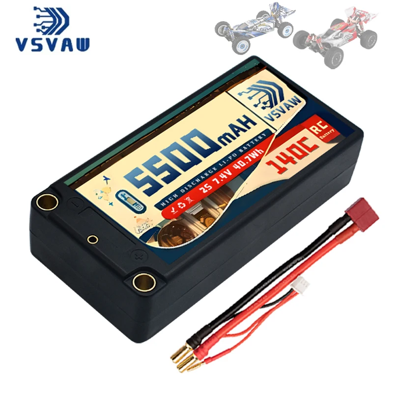 TERANTY 2S 7,4 V 5500 mAh Lipo Batterie 140C Mit T/XT60/XT90/EC3 Stecker RC Batterie für RC Autos Lkw Truggy Buggy Racing Hobby Teile