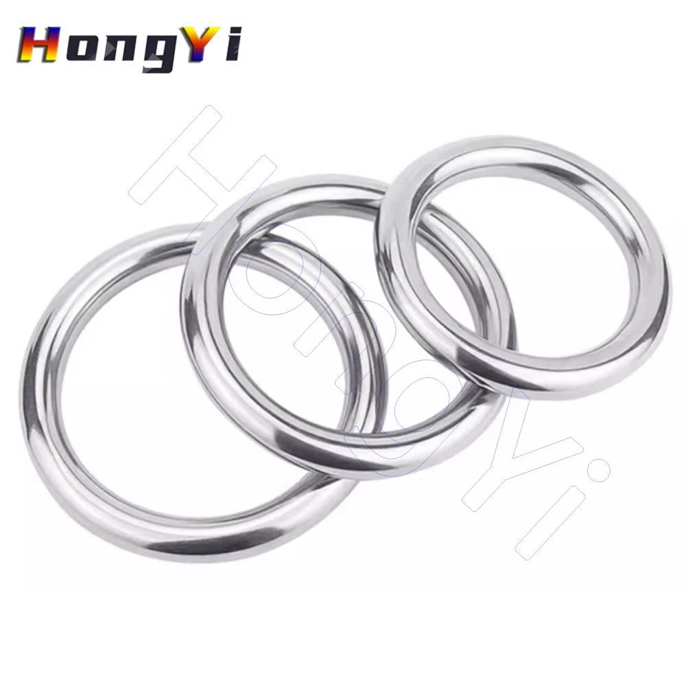 Ringe aus Edelstahl 304, massiver Metall-O-Ring, nahtloser O-Ring, rostfreier Kreisring für Makramee-Boot-Hängematte, Yoga-Ringe, Aufhänger